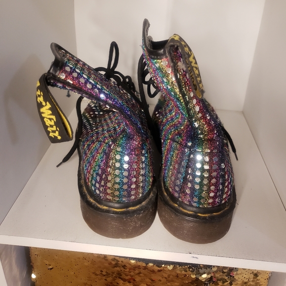 Dr Martins Rare Vintage 1990s 90s Club kid Disco Ball Boots - Picture 3 of 6